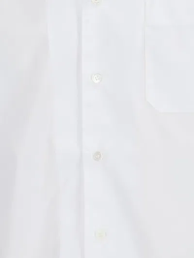 Marni White Poplin Bowling Hidden Logo Shirt In White