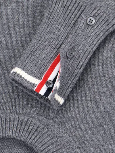 Thom Browne Crew Neck Sweater With Playful Goose Graphic In Gray