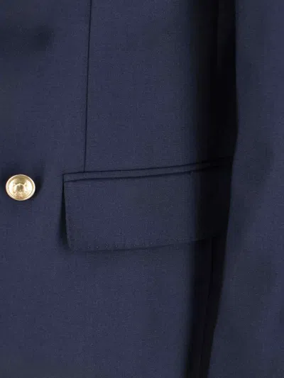Polo Ralph Lauren Double Breasted Jersey Blazer In Blue