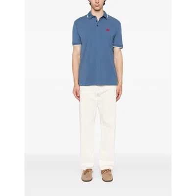 Hugo Boss Cotton Sweaters In Blue