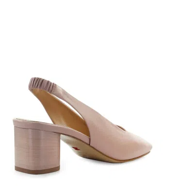 Halmanera Irma Powder Pink Slingback Open Toe Pump In Brown