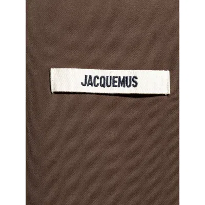 Jacquemus Gros Grain Hooded Sweatshirt In Brown