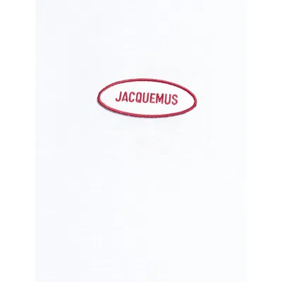 Jacquemus Mens Station Patch White Stazione Brand-patch Cotton-jersey T-shirt In White