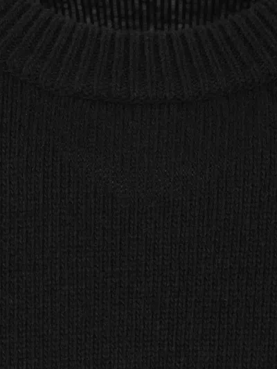 Stone Island Light Rws Pure Wool Sweater In Black