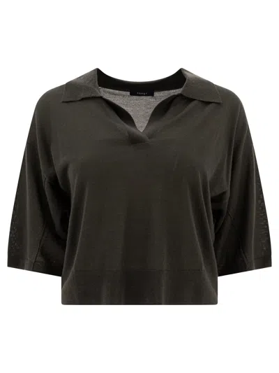 Soeur Ribbed Detail Polo Shirt