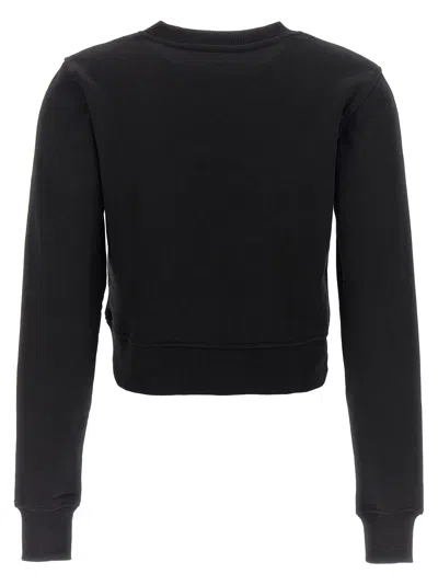 Diesel Cropped Sweatshirt With Distinctive Logo Detail In Black