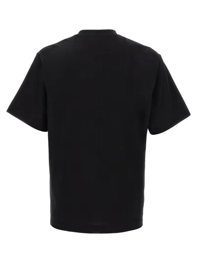 Ferragamo Signature Velvet Logo T-shirt In Black