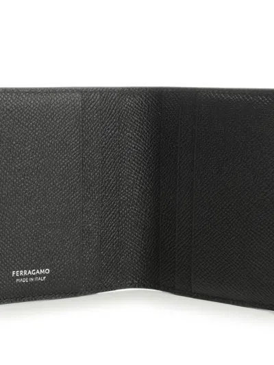 Ferragamo Micro Gancio Flap Card Holder Wallets Green In Green