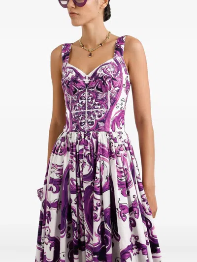 Dolce & Gabbana Graphic Print Midi Dress