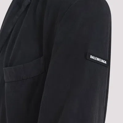 Balenciaga Jackets Black In Blue
