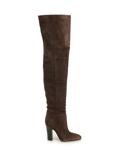 Paris Texas Lavinia Over The Knee Boot 100 Suede Boots Brown