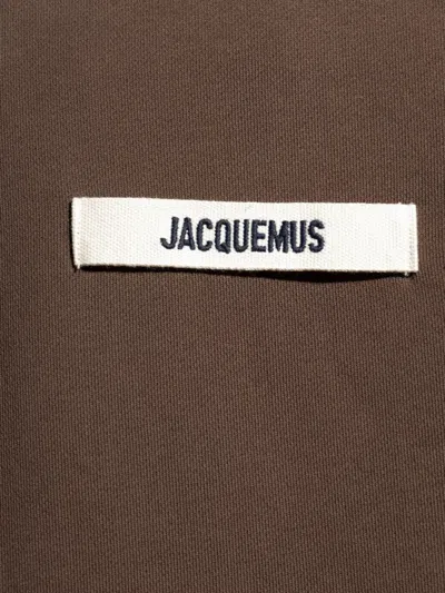 Jacquemus Gros Grain Hooded Sweatshirt In Brown