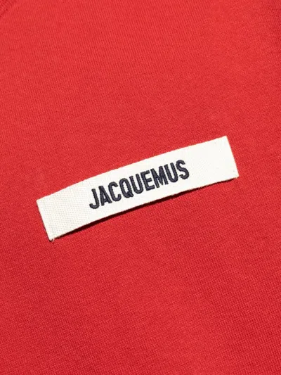 Jacquemus Round Neck Short Sleeve T-shirt In Red