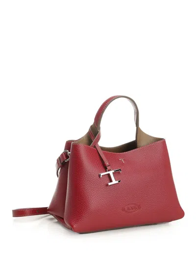 Tod's Leather Bag Handbags Bordeaux