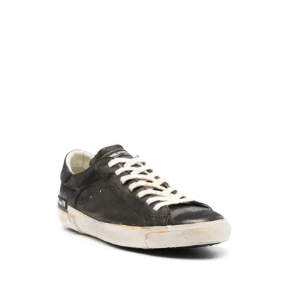 Philippe Model Prsx Distressed Leather Sneakers