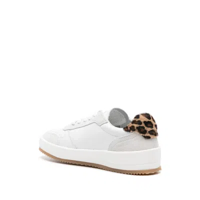 Philippe Model Nice Low Sneakers In White Suede And Leather