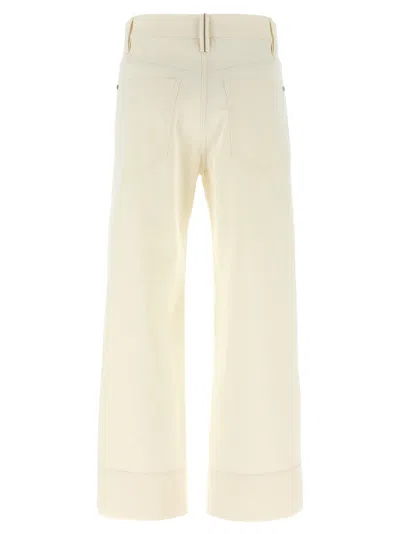 Brunello Cucinelli Crop Pants With Belt Loops And Pockets In White