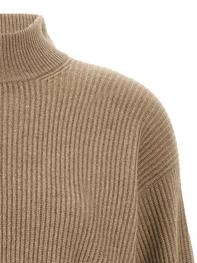 Brunello Cucinelli Monile Crop Cuff Sweater Sweaters And Cardigans Brown