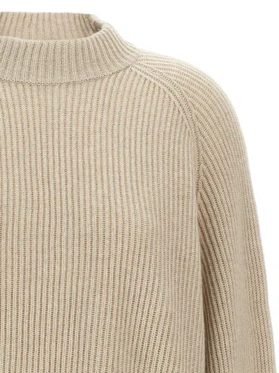 Brunello Cucinelli Monile Cuffs Sweater Sweaters And Cardigans Beige