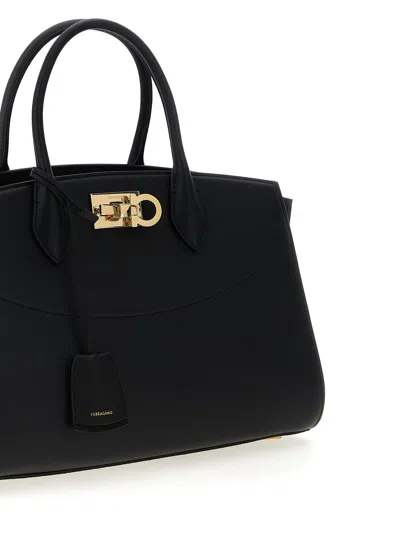 Ferragamo New  Studio Soft (l) Hand Bags Black