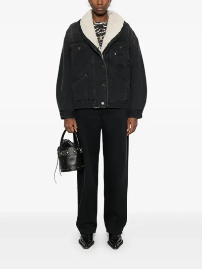 Isabel Marant Pimia Denim And Faux Fur Jacket