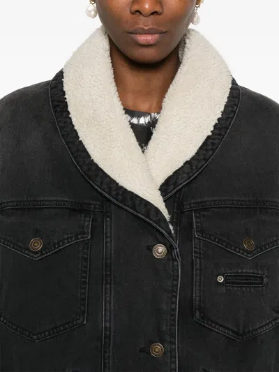 Isabel Marant Pimia Denim And Faux Fur Jacket