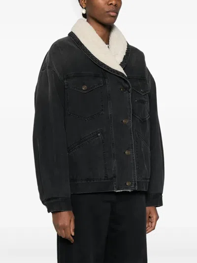 Isabel Marant Pimia Denim And Faux Fur Jacket