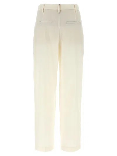 Brunello Cucinelli Trousers With Pleats And Pockets In White