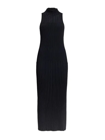 Proenza Schouler Maia Rib Midi Tank Dress In Black