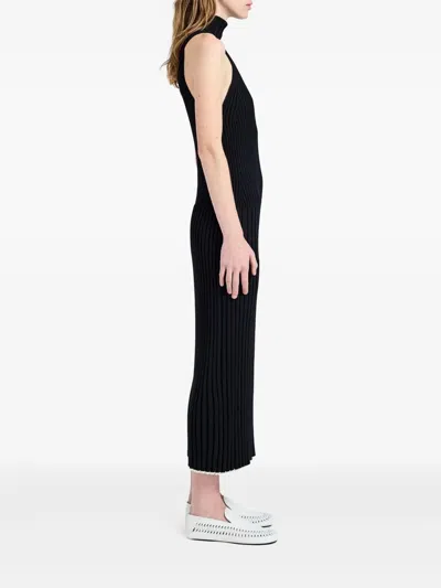 Proenza Schouler Maia Rib Midi Tank Dress In Black