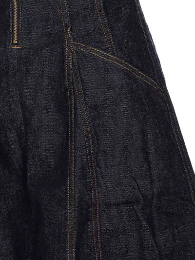 Self-portrait Self Portrait Denim Midi Dress In Black