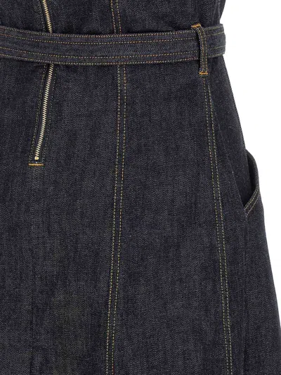 Self-portrait Denim Bandeau Midi Dress