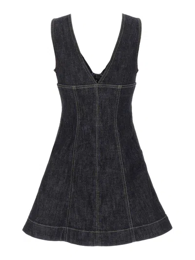 Self-portrait Self Portrait Women Indigo Denim Mini Dress In Black