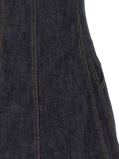 Self-portrait Self Portrait Women Indigo Denim Mini Dress In Black