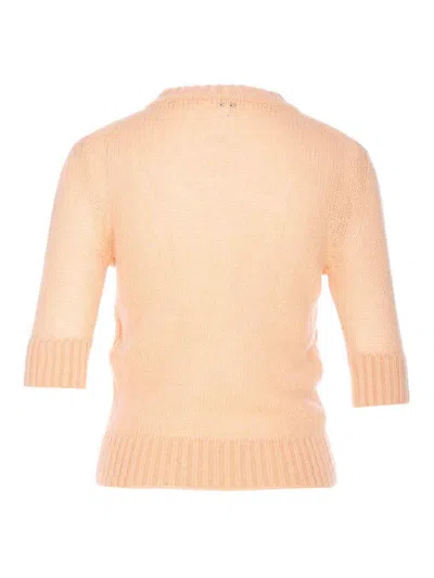 Chloé Logo Embroidery Sweater Sweaters And Cardigans Pink