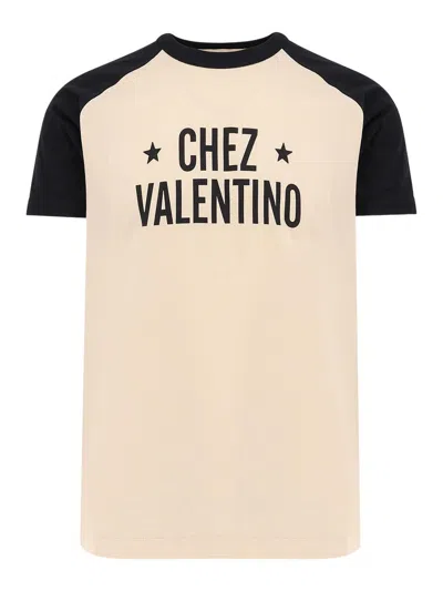 Valentino Men's T-shirt Chez In Neutral