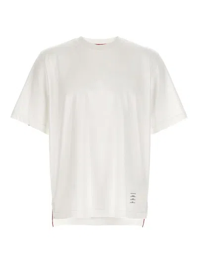 Thom Browne 'rwb Knit Trim' T-shirt In White