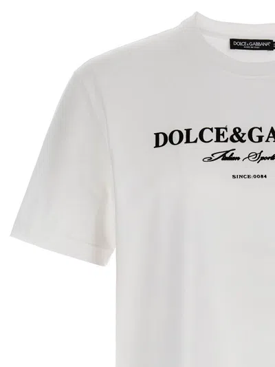 Dolce & Gabbana Cotton T-shirt With Print In Gray