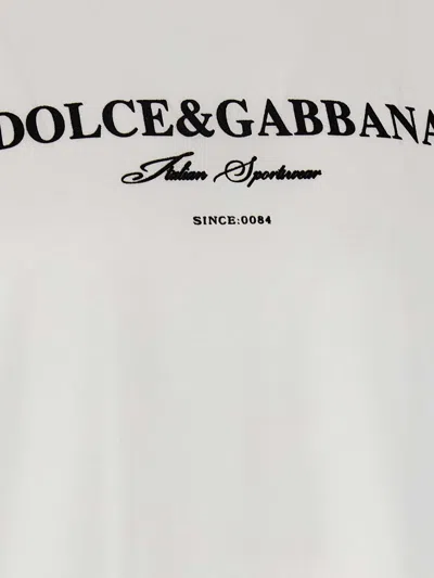 Dolce & Gabbana Cotton T-shirt With Print In Gray
