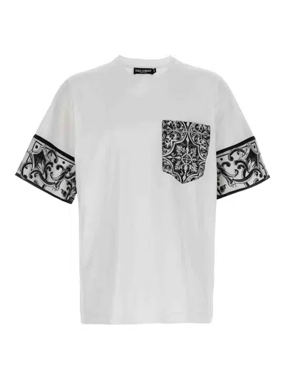 Dolce & Gabbana Dolce&gabbana Men Maiolica Print T-shirt In White