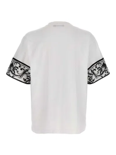 Dolce & Gabbana Dolce&gabbana Men Maiolica Print T-shirt In White