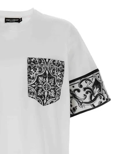 Dolce & Gabbana Dolce&gabbana Men Maiolica Print T-shirt In White