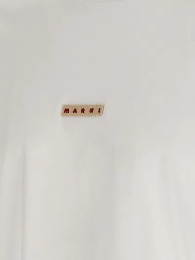 Marni Mini Logo T-shirt In White