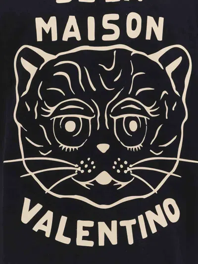 Valentino Chat De La Maison Cotton T-shirt In Black
