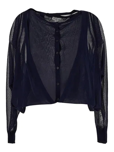 Alaïa Alaia Folded Cardigan In Blue