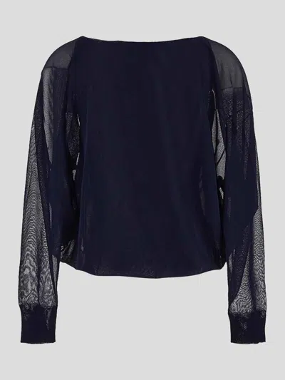 Alaïa Alaia Folded Cardigan In Blue