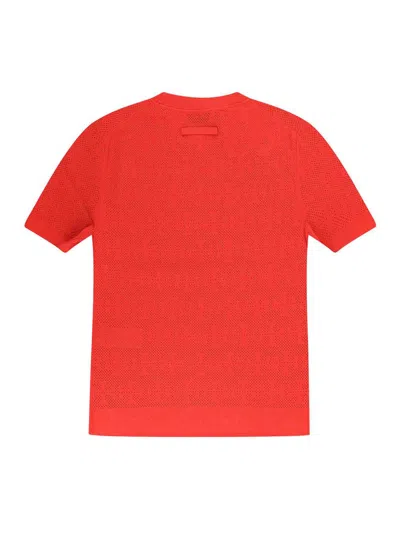 Tory Burch Top T-monogram In Misto Viscosa In Red