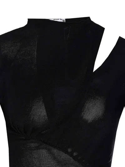 Self-portrait Black Knit Top