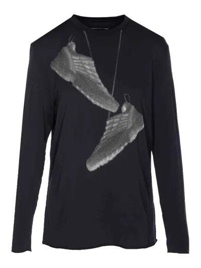 Mm6 Maison Margiela X Salomon Hanging-shoes Print Long-sleeved T-shirt