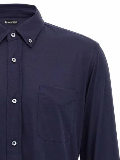 Tom Ford Collared Shirt With Front Pocket And Long Sleeves